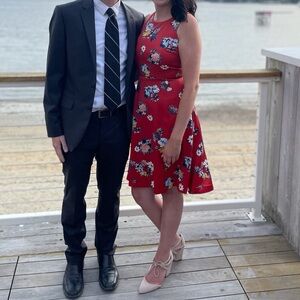 Floral Red Banana Republic Dress